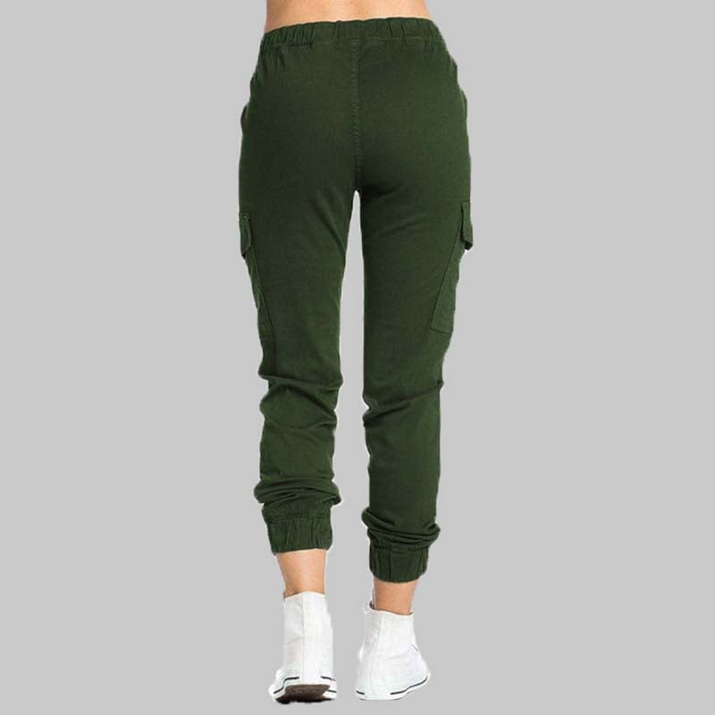Pantalones Cargo Mujer Jogger Cintura Elástica