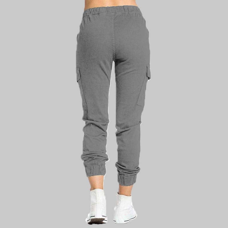 Pantalones Cargo Mujer Jogger Cintura Elástica