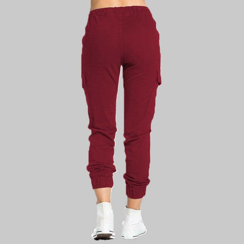 Pantalones Cargo Mujer Jogger Cintura Elástica