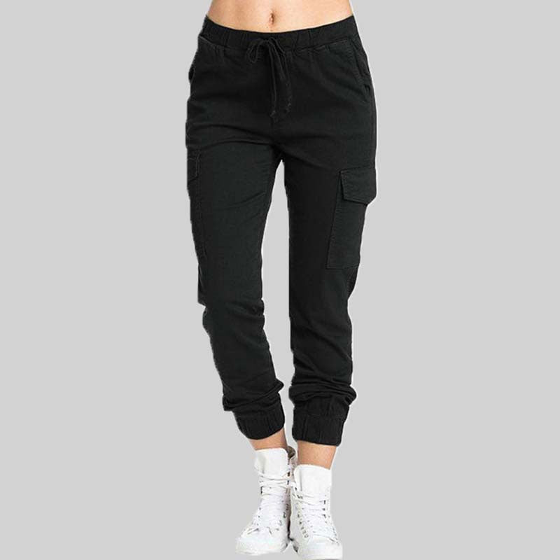 Pantalones Cargo Mujer Jogger Cintura Elástica