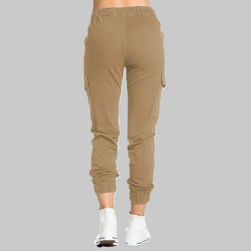 Pantalones Cargo Mujer Jogger Cintura Elástica